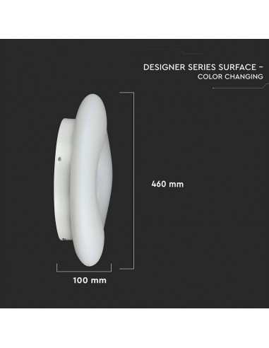 3967-Plafoniera LED Circolare  con Telecomando Cambio Colore  in  Corpo Bianco  Dimmerabile-2