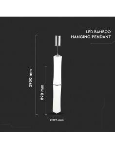 3981-Lampadario LED a Sospensione con Doppio Cilindro Verticale  Colore Bianco Satinato  Triac Dimmerabile-1 2