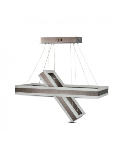 3988-Lampadario LED a Sospensione con  Rettangoli  in Metallo Colore Caffè  Triac Dimmerabile-6
