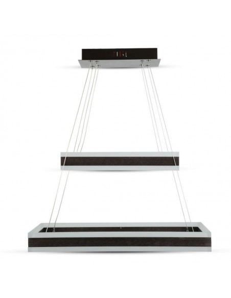 3988-Lampadario LED a Sospensione con  Rettangoli  in Metallo Colore Caffè  Triac Dimmerabile-7