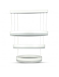 3989-Lampadario LED a Sospensione con  Cerchi  in Metallo Colore Bianco  Triac Dimmerabile-1