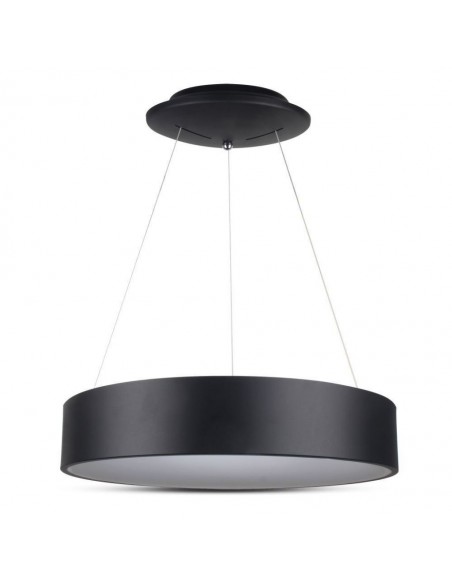 3993-Lampadario LED a Sospensione Circolare  in Metallo Colore Nero  -1