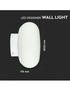 40041-Lampada LED da Muro Rotonda  Colore Bianco  IP Triac Dimmerabile-1 2