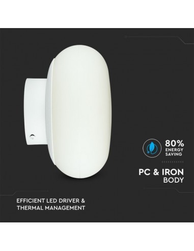 40041-Lampada LED da Muro Rotonda  Colore Bianco  IP Triac Dimmerabile-5