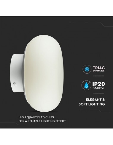 40041-Lampada LED da Muro Rotonda  Colore Bianco  IP Triac Dimmerabile-7