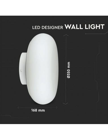 40051-Lampada LED da Muro Rotonda  Colore Bianco  IP Triac Dimmerabile-2