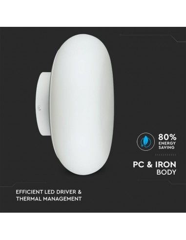 40051-Lampada LED da Muro Rotonda  Colore Bianco  IP Triac Dimmerabile-5