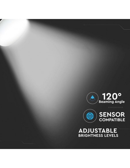 40051-Lampada LED da Muro Rotonda  Colore Bianco  IP Triac Dimmerabile-7