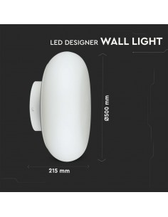 40061-Lampada LED da Muro Rotonda  Colore Bianco  IP Triac Dimmerabile-1 2