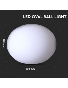 40141-Palla Ovale LED  RGB con Telecomando IR  Tasti e Alimentatore  Dimmerabile-1 2