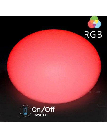 40141-Palla Ovale LED  RGB con Telecomando IR  Tasti e Alimentatore  Dimmerabile-5