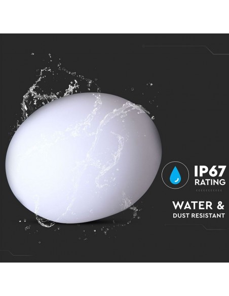 40141-Palla Ovale LED  RGB con Telecomando IR  Tasti e Alimentatore  Dimmerabile-6