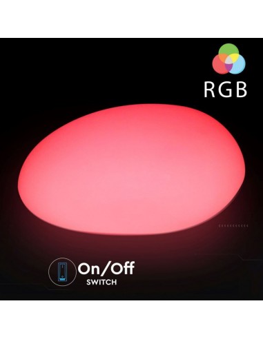 40151-Sasso LED  RGB con Telecomando IR  Tasti e Alimentatore  Dimmerabile-5