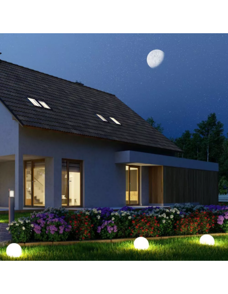 40161-Palla LED  RGB con Telecomando IR  Tasti e Alimentatore  Dimmerabile-2