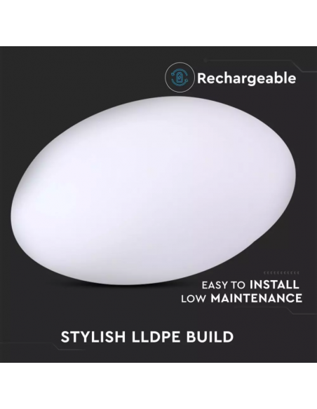 40171-Sasso LED  RGB con Telecomando IR  Tasti e Alimentatore  Dimmerabile-6