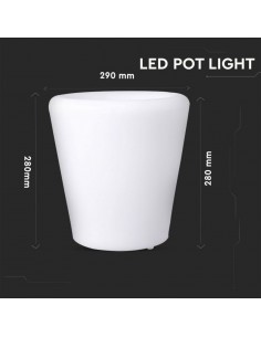 40181-Vaso LED  RGB con Telecomando IR  Tasti e Alimentatore IP Dimmerabile-1 2