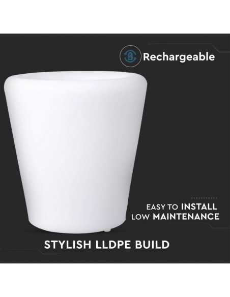 40181-Vaso LED  RGB con Telecomando IR  Tasti e Alimentatore IP Dimmerabile-4