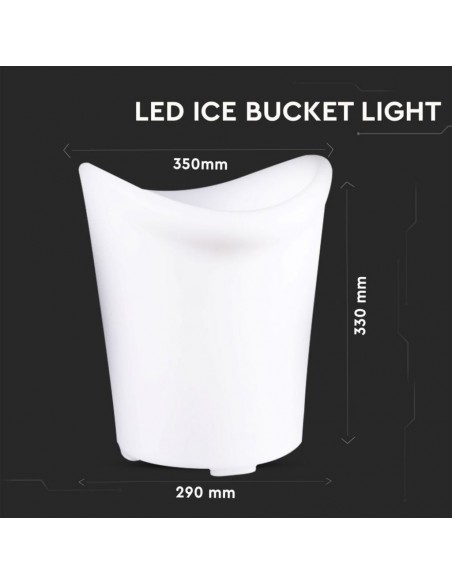 40191-Secchio del Ghiaccio LED  RGB con Telecomando IR  Tasti e Alimentatore IP Dimmerabile-2