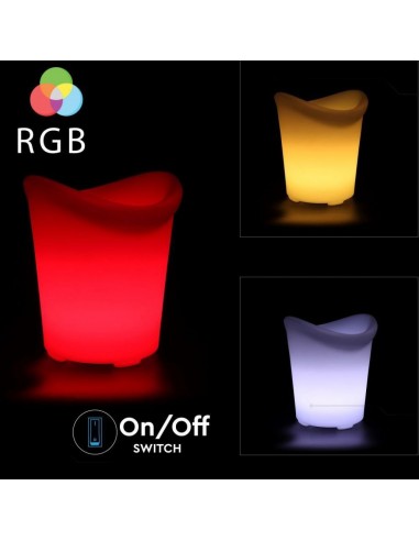 40191-Secchio del Ghiaccio LED  RGB con Telecomando IR  Tasti e Alimentatore IP Dimmerabile-6