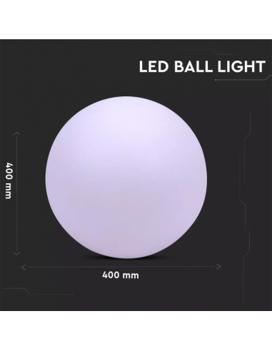 40201-Sfera LED  RGB con Telecomando IR  Tasti e Alimentatore  Dimmerabile-2