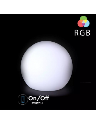 40201-Sfera LED  RGB con Telecomando IR  Tasti e Alimentatore  Dimmerabile-6