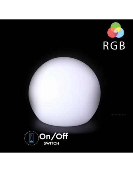 40201-Sfera LED  RGB con Telecomando IR  Tasti e Alimentatore  Dimmerabile-6