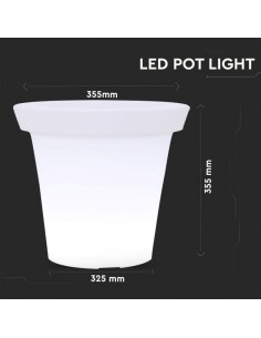 40211-Vaso LED  RGB con Telecomando IR  Tasti e Alimentatore  Dimmerabile-1 2