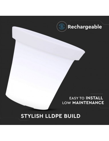 40211-Vaso LED  RGB con Telecomando IR  Tasti e Alimentatore  Dimmerabile-4