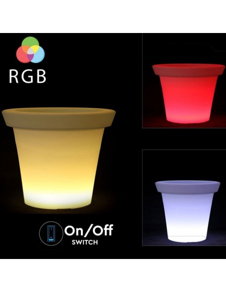 40211-Vaso LED  RGB con Telecomando IR  Tasti e Alimentatore  Dimmerabile-5