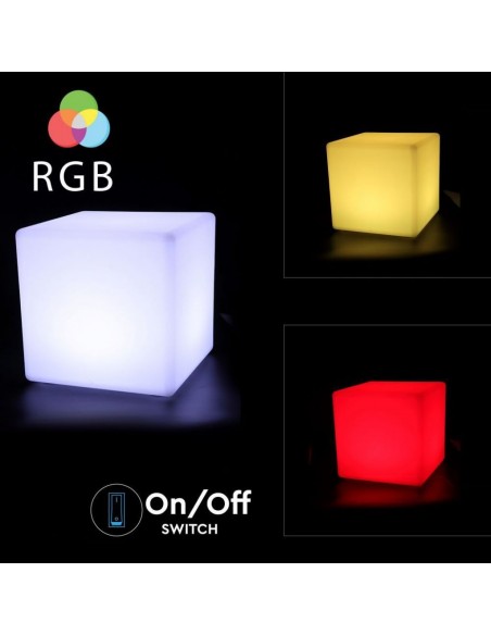 40241-Cubo LED  RGB con Telecomando IR  Tasti e Alimentatore  Dimmerabile-5