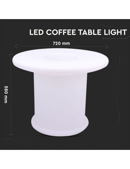 40251-Tavolo LED  RGB con Telecomando IR  Tasti e Alimentatore  Dimmerabile-2