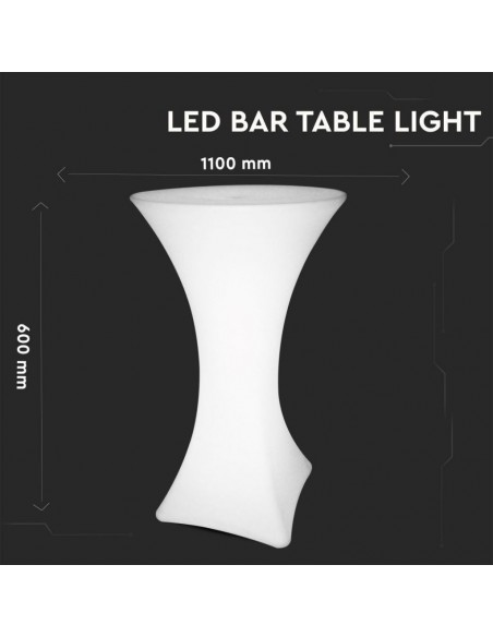 40261-Tavolo LED  RGB con Telecomando IR  Tasti e Alimentatore  Dimmerabile-2