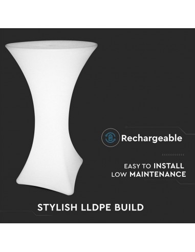 40261-Tavolo LED  RGB con Telecomando IR  Tasti e Alimentatore  Dimmerabile-4