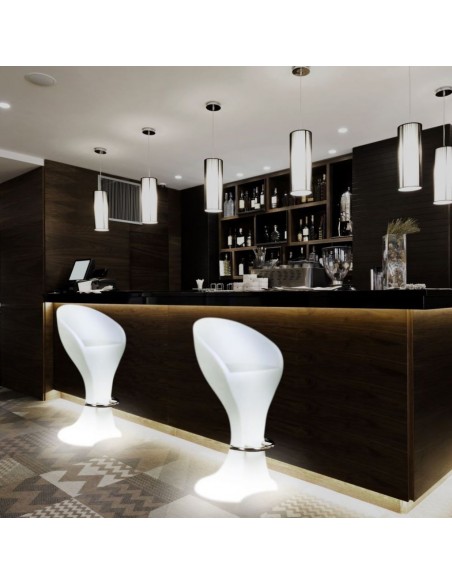 40271-Sgabello LED  RGB con Telecomando IR  Tasti e Alimentatore  Dimmerabile-3