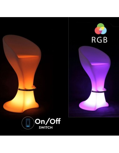 40271-Sgabello LED  RGB con Telecomando IR  Tasti e Alimentatore  Dimmerabile-5