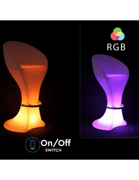 40271-Sgabello LED  RGB con Telecomando IR  Tasti e Alimentatore  Dimmerabile-5