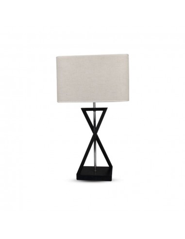 40381-Lampada LED da Tavolo Quadrata con Attacco E Colore Avorio-1