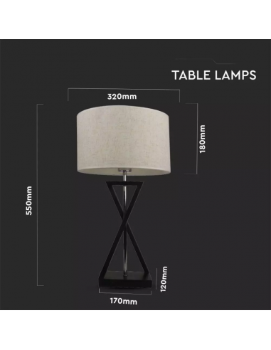 40391-Lampada LED da Tavolo Rotonda con Attacco E Colore Avorio-2