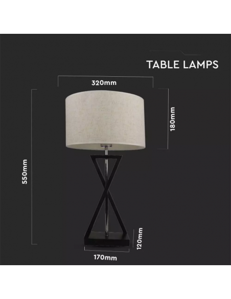 40391-Lampada LED da Tavolo Rotonda con Attacco E Colore Avorio-2