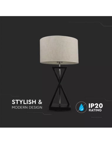 40391-Lampada LED da Tavolo Rotonda con Attacco E Colore Avorio-4