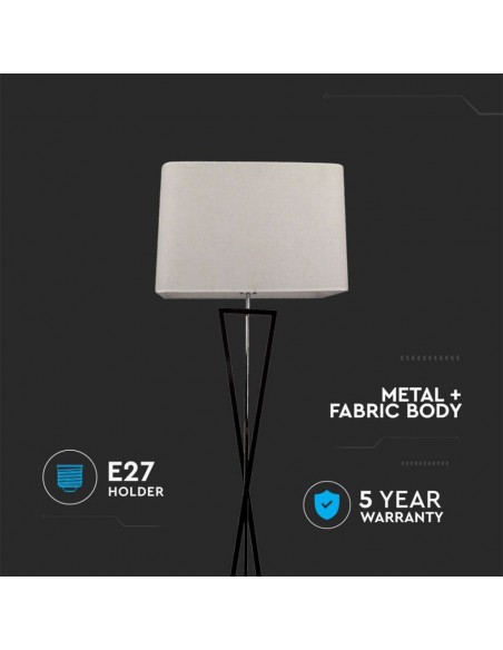 40401-Lampada LED da Pavimento Quadrata con Attacco E Colore Avorio h cm-4