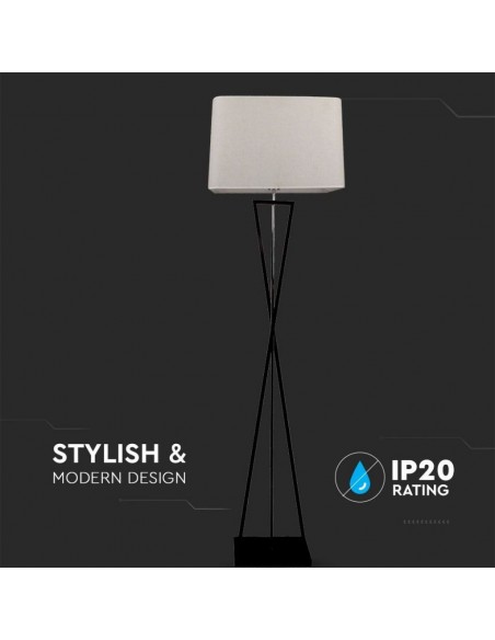 40401-Lampada LED da Pavimento Quadrata con Attacco E Colore Avorio h cm-5