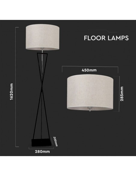 40411-Lampada LED da Pavimento Rotonda con Attacco E Colore Avorio h cm-2