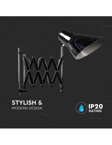 40431-Lampada LED da Muro con Portalampada E Max  Braccio a Soffietto l cm-4