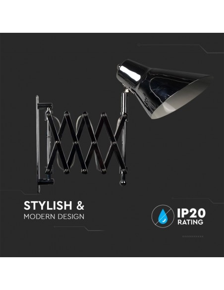 40431-Lampada LED da Muro con Portalampada E Max  Braccio a Soffietto l cm-4