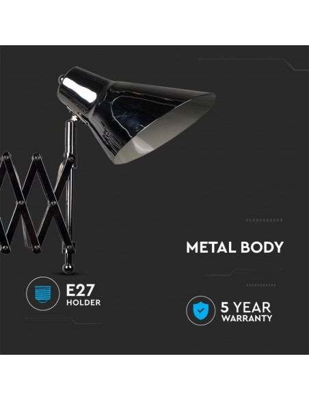 40431-Lampada LED da Muro con Portalampada E Max  Braccio a Soffietto l cm-5