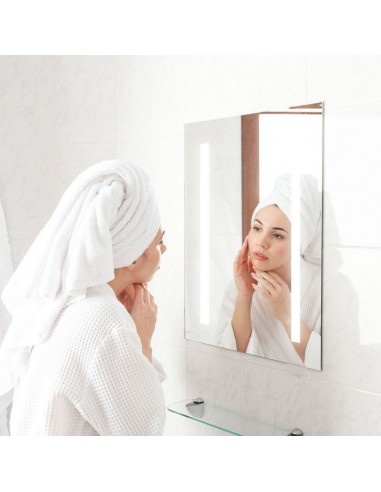 40441-Specchio LED Rettangolare da Bagno  LM/W con Anti Appannamento   IP-4