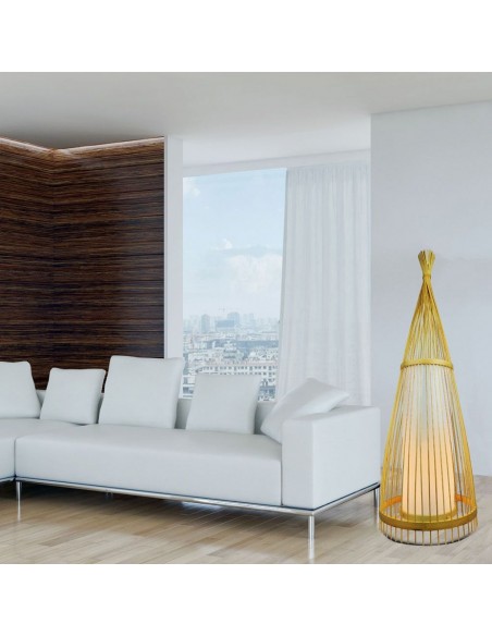 40561-Lampadario LED in Legno a Terra con Portalampada E Max  hcm -3