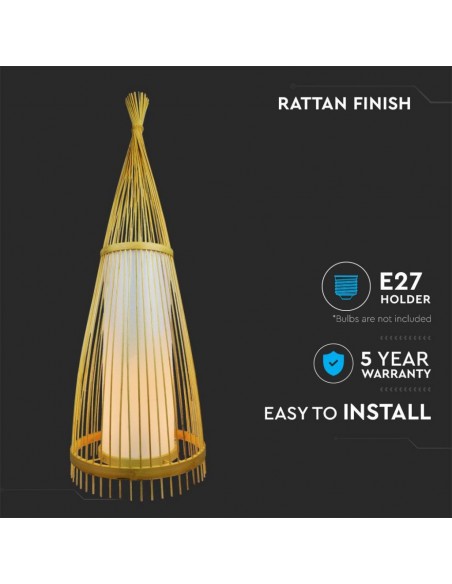 40561-Lampadario LED in Legno a Terra con Portalampada E Max  hcm -5