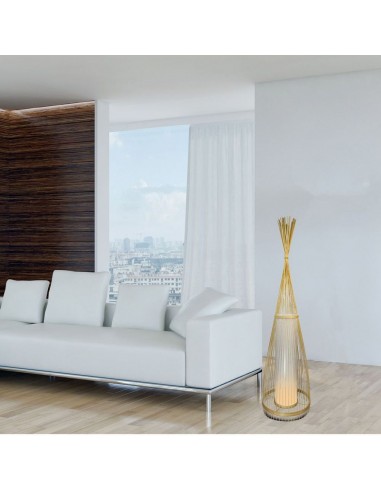 40571-Lampadario LED in Legno a Terra con Portalampada E Max  hcm -3